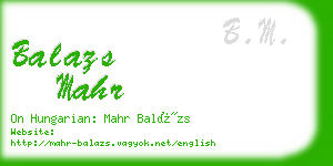 balazs mahr business card